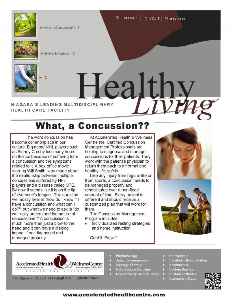 Spring Newsletter: Concussions, Gardening Safely 